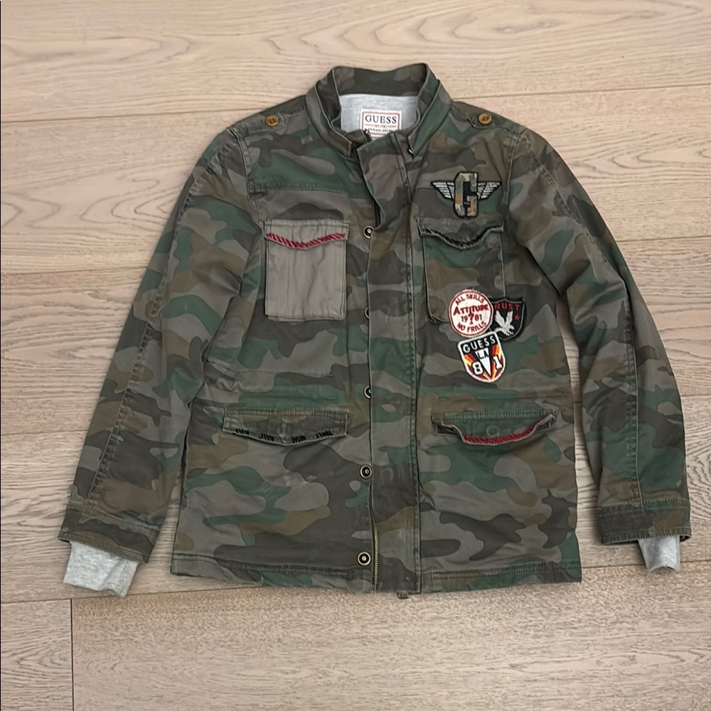 Camouflage Jacket with Patches